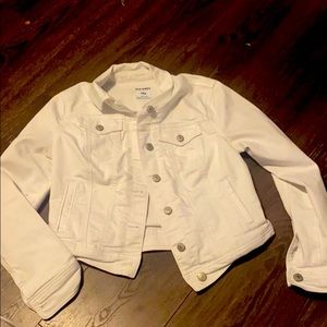 White jeans jacket
